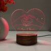 Couple Name Lamp with Hand Design 2