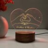 Couple Name Lamp with Hand Design 2
