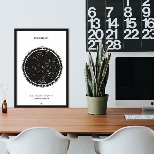 Customized Star Map Frame with Personal Quote or Message