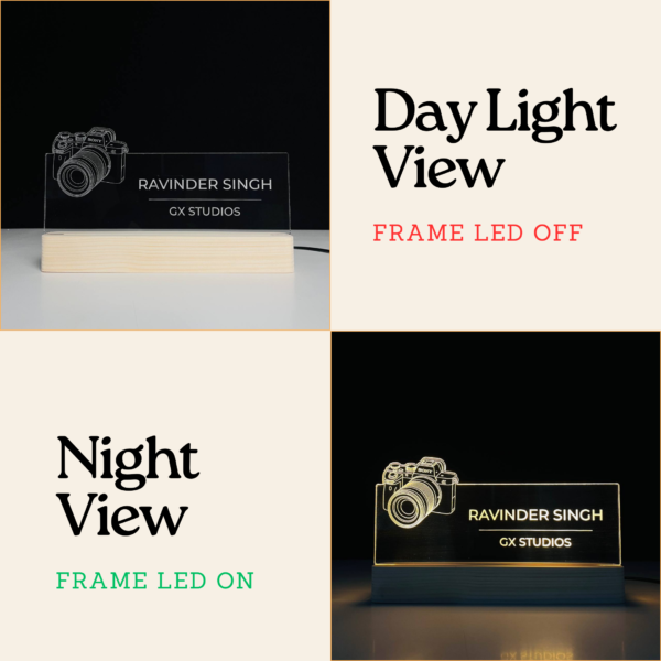 Personalized LED Desk Lamp for Photographers | Perfect Gift for Photography Lovers