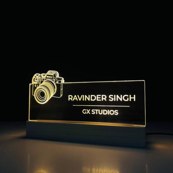 Personalized LED Desk Lamp for Photographers | Perfect Gift for Photography Lovers
