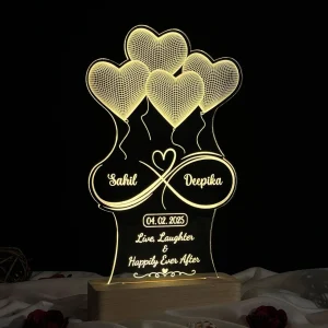 3d heart balloons infinity lamp – glowing