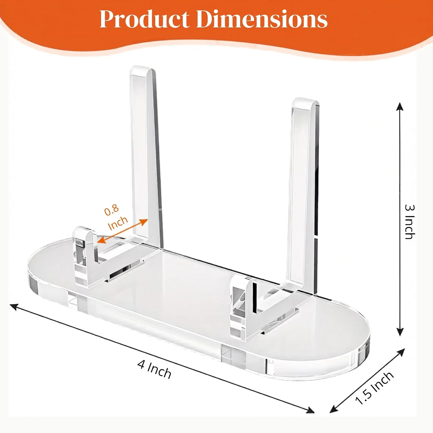 Acrylic display easel stand – size 4 x 3 inch