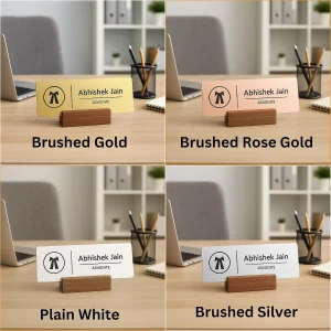 Acrylic desk name plate for advocates – all 4 finishes