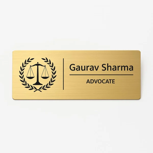 Lawyer door name plate
