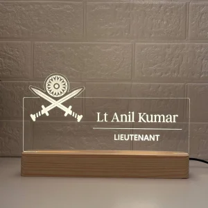 Name lamp for army officers – size 10 x 6 inch