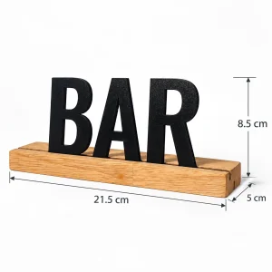 BAR wooden table sign – photo 3