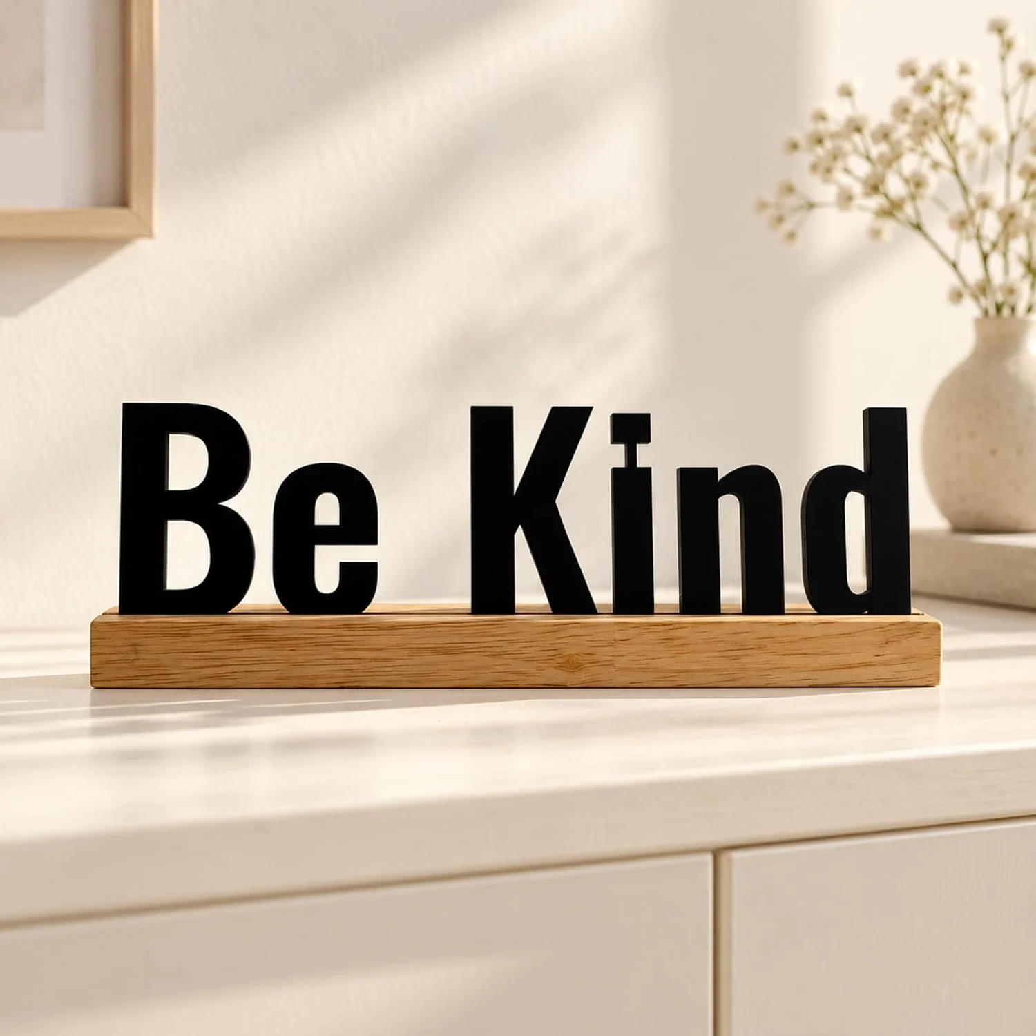 Be Kind Wooden Table Sign – Positive Quote Decor – photo 2