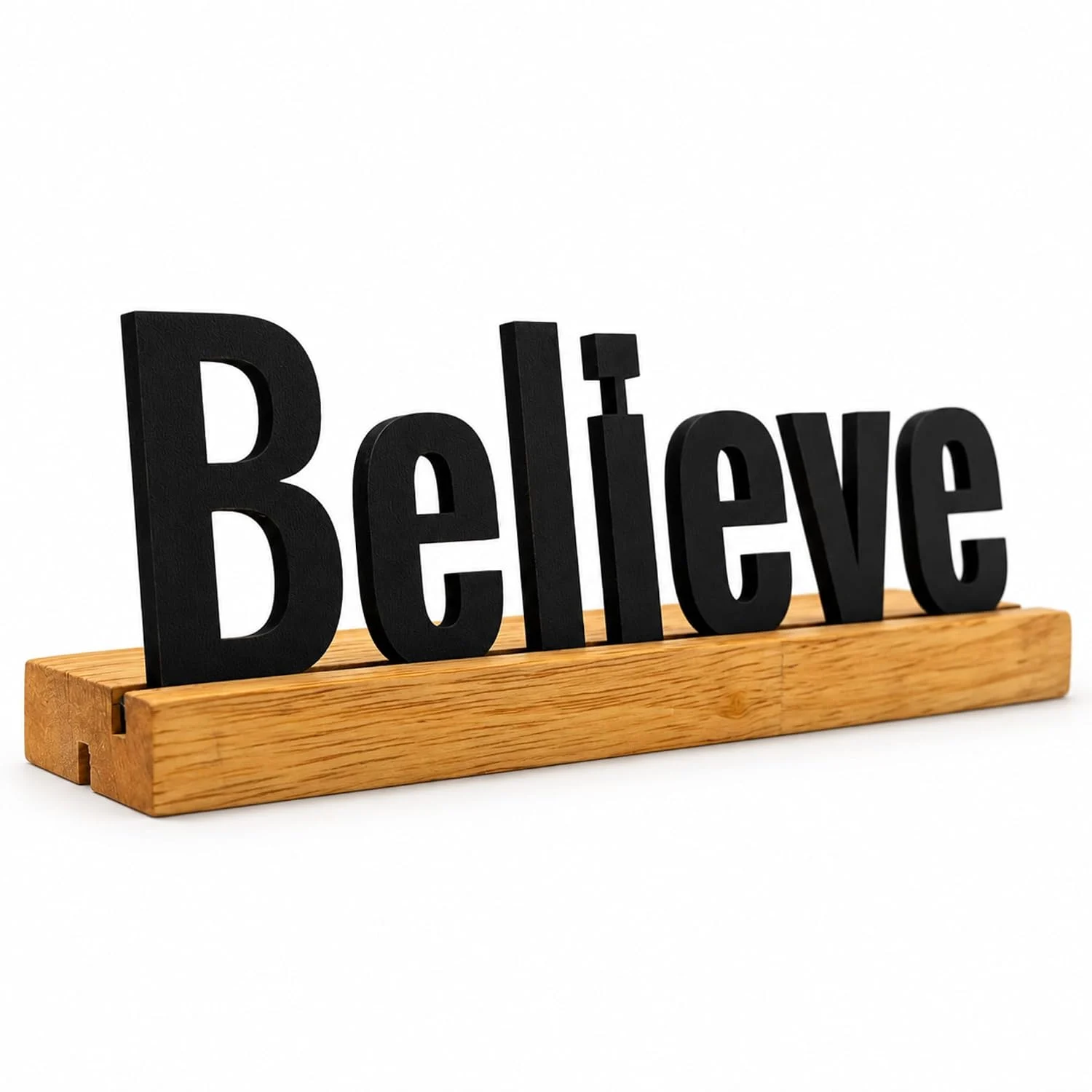 BELIEVE Wooden Table Sign – Motivational Decor – photo 6