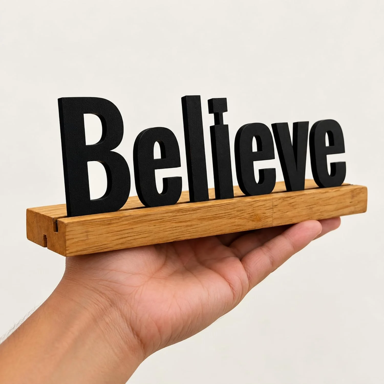 BELIEVE Wooden Table Sign – Motivational Decor – photo 7