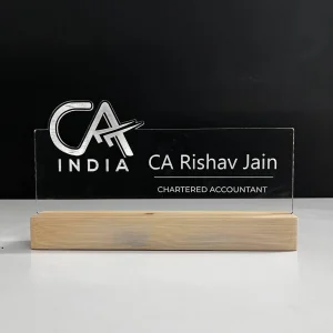 Name lamp for chartered accountants – glowing on a desk