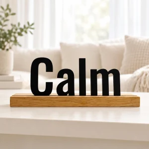 Calm wooden table sign – photo 2