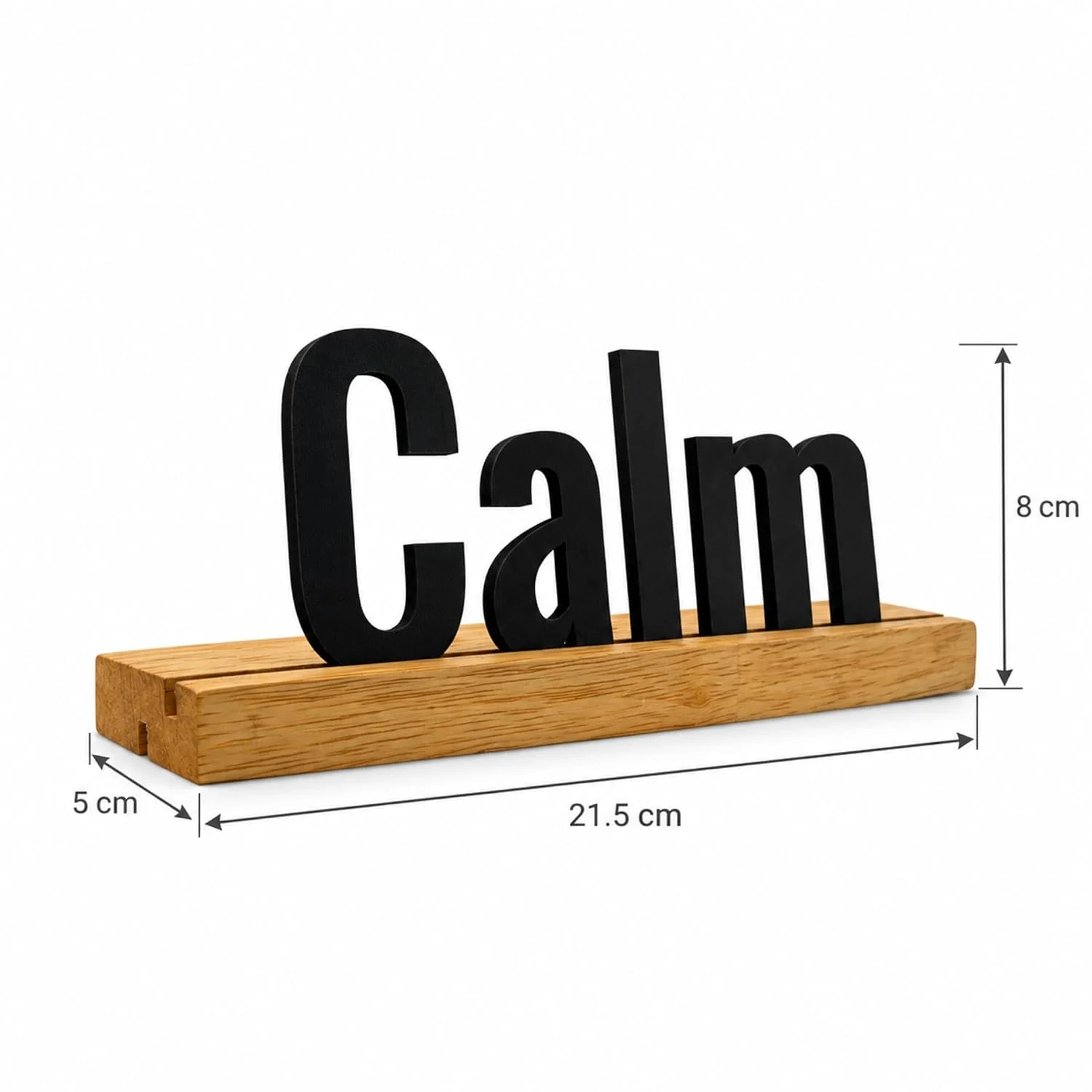 Calm Wooden Table Sign – Yoga & Mindfulness Decor – photo 3