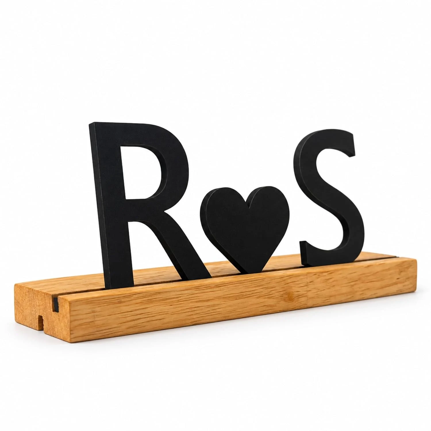 Couple Initials Wooden Sign with Heart – Personalised – photo 6