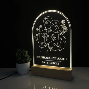 Couple art name lamp – glowing