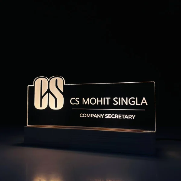 Name lamp for company secretaries