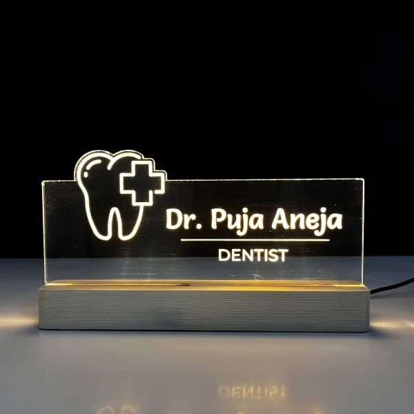 Name lamp for dentists