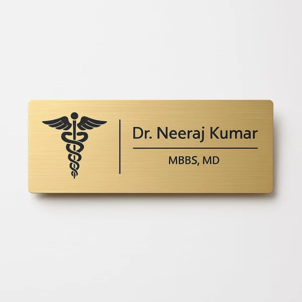 Self-Adhesive Acrylic Door Name Plate for Doctors