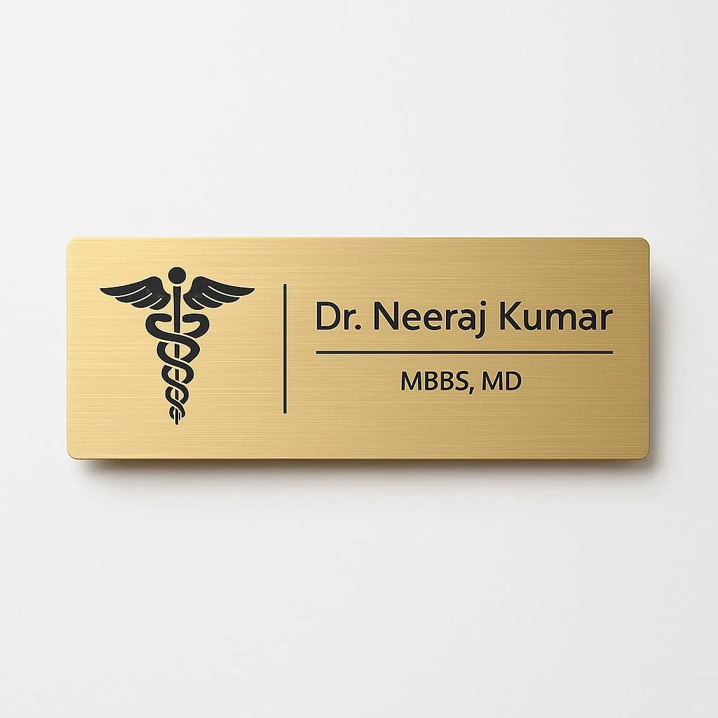 Self-Adhesive Acrylic Door Name Plate for Doctors