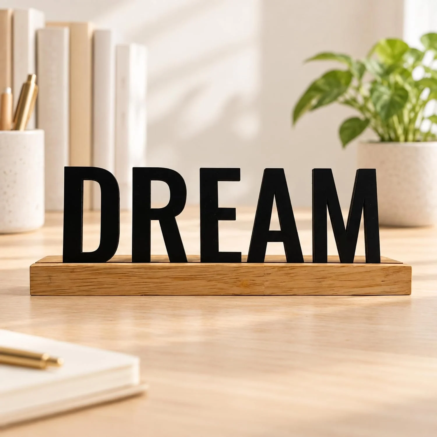 DREAM Wooden Table Sign – Motivational Desk Decor – photo 2