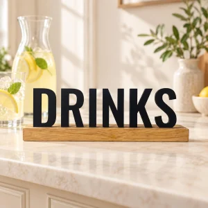DRINKS wooden table sign – photo 2