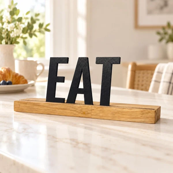 EAT Wooden Table Sign – Kitchen & Dining Decor
