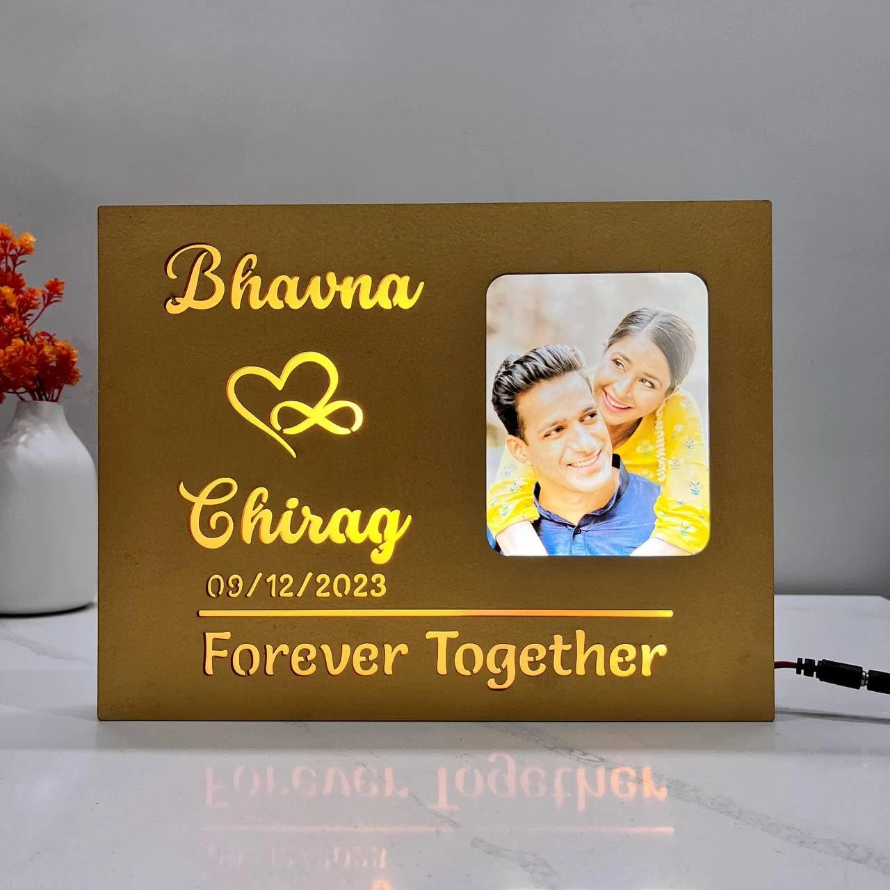 Forever together photo lamp