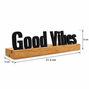 Good Vibes wooden table sign – photo 3