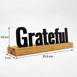 Grateful wooden table sign – photo 3