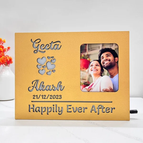 Happily ever after photo lamp