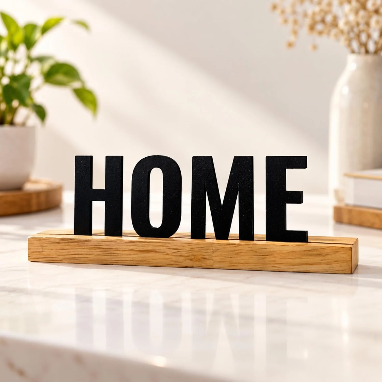 HOME Wooden Table Sign – Living Room Decor – photo 2