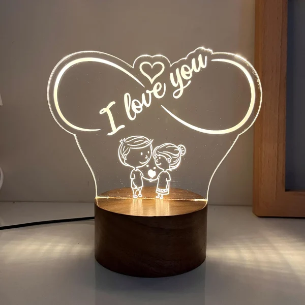 I Love You infinity lamp