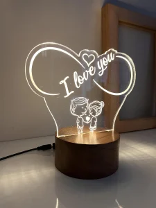 I Love You infinity lamp – another view