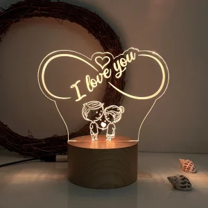 I Love You infinity lamp – another view