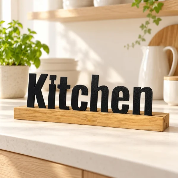 Kitchen Wooden Table Sign – Kitchen Counter Decor