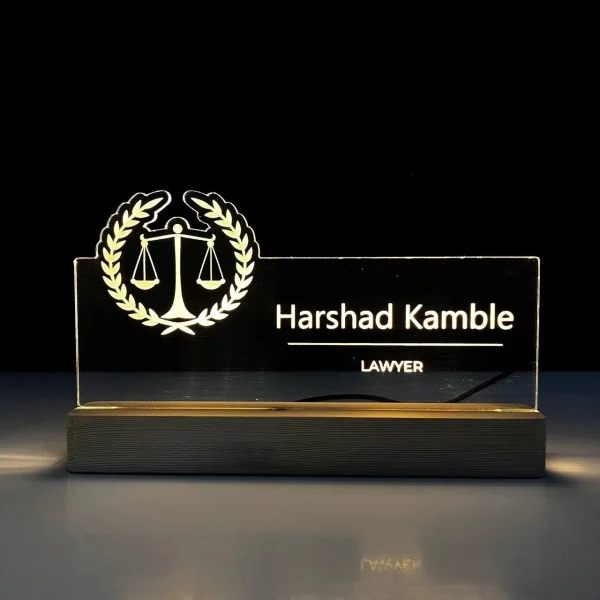 Name lamp for lawyers