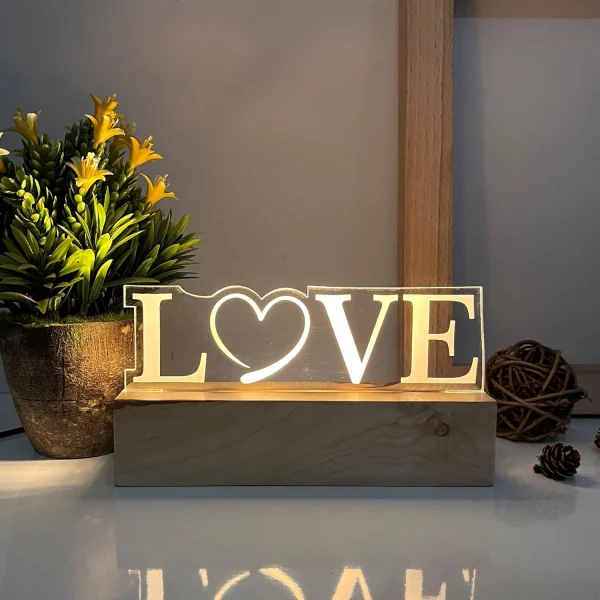 LOVE LED lamp