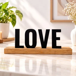 LOVE wooden table sign – photo 2