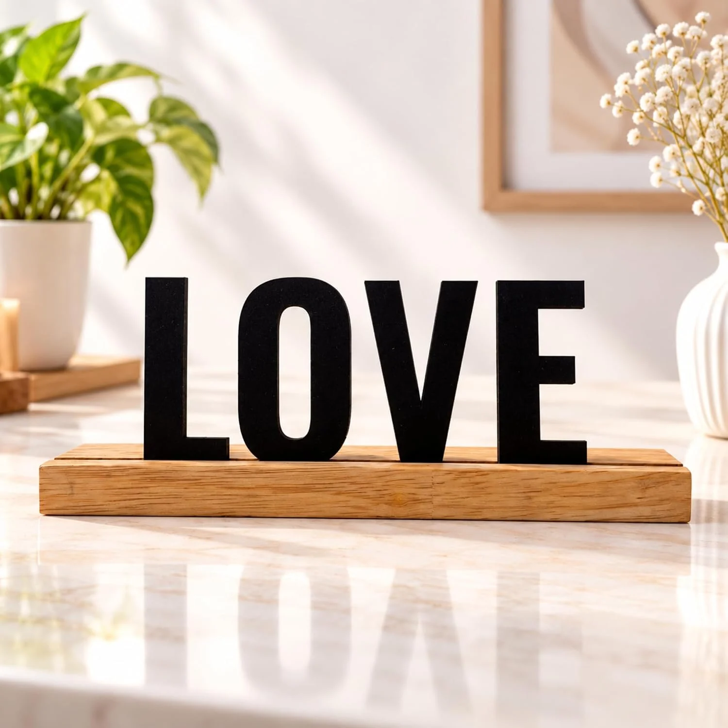 LOVE Wooden Table Sign – Romantic Decor & Gift – photo 2