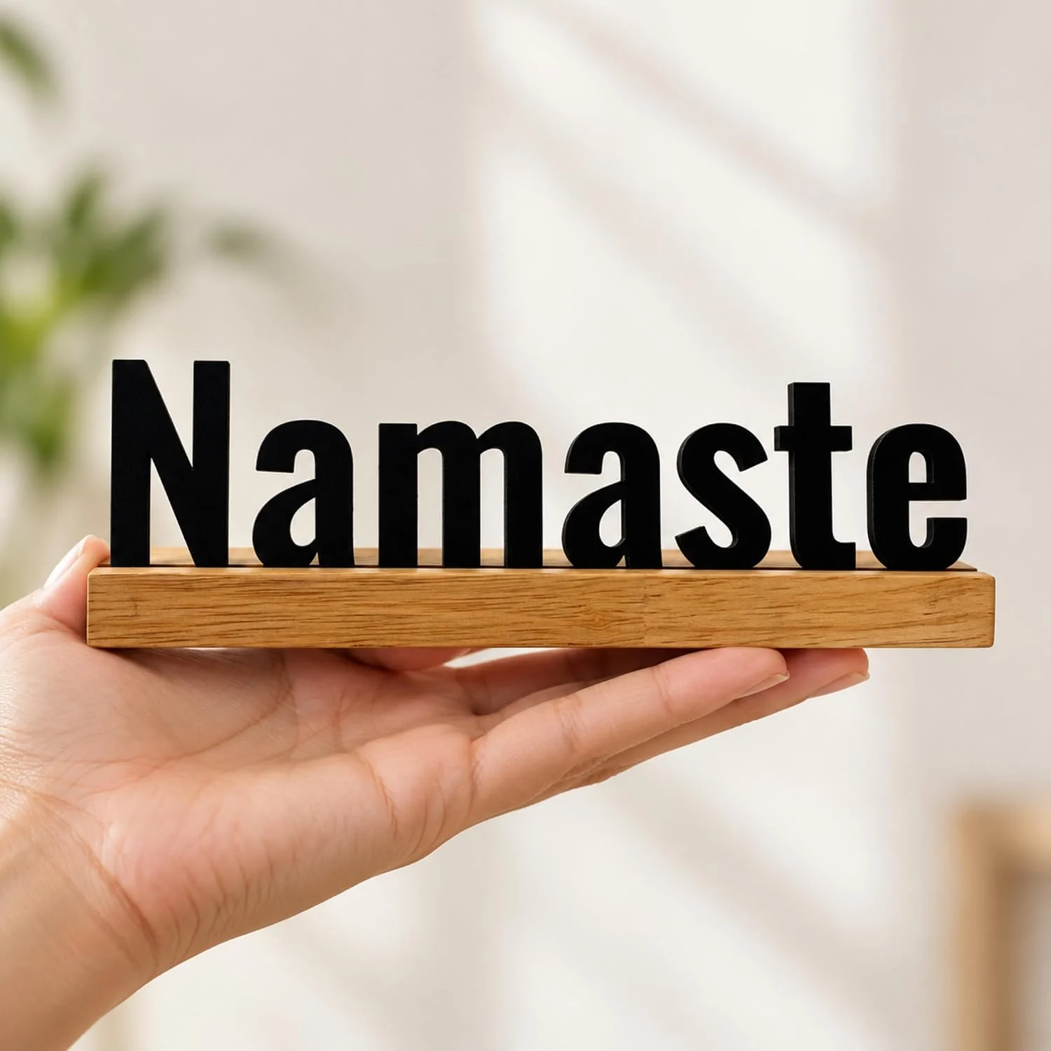 Namaste Wooden Table Sign – Entrance & Desk Decor – photo 7