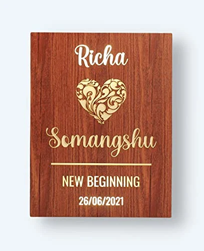 New beginning couple name lamp