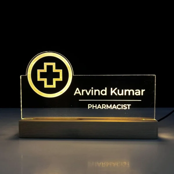 Name lamp for pharmacists & medical stores