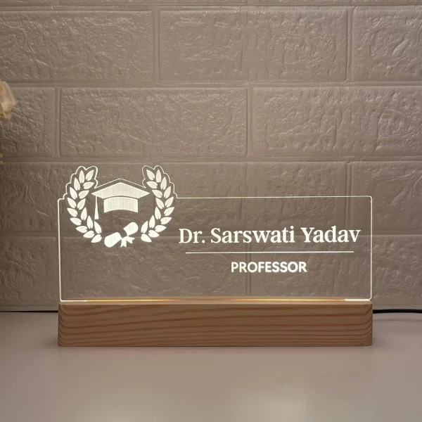 Name lamp for professors