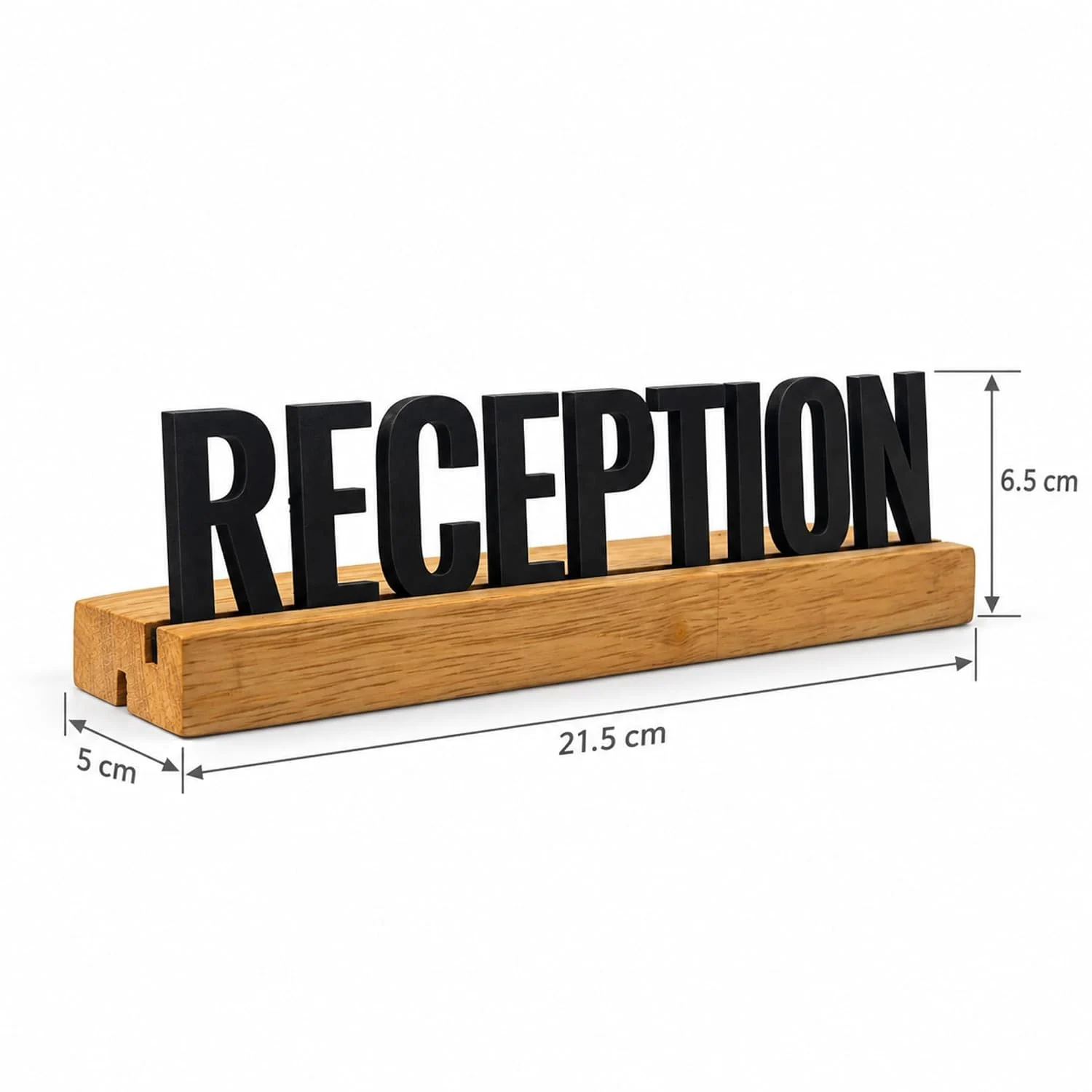 Reception Wooden Desk Sign – Office, Clinic & Hotel – photo 3
