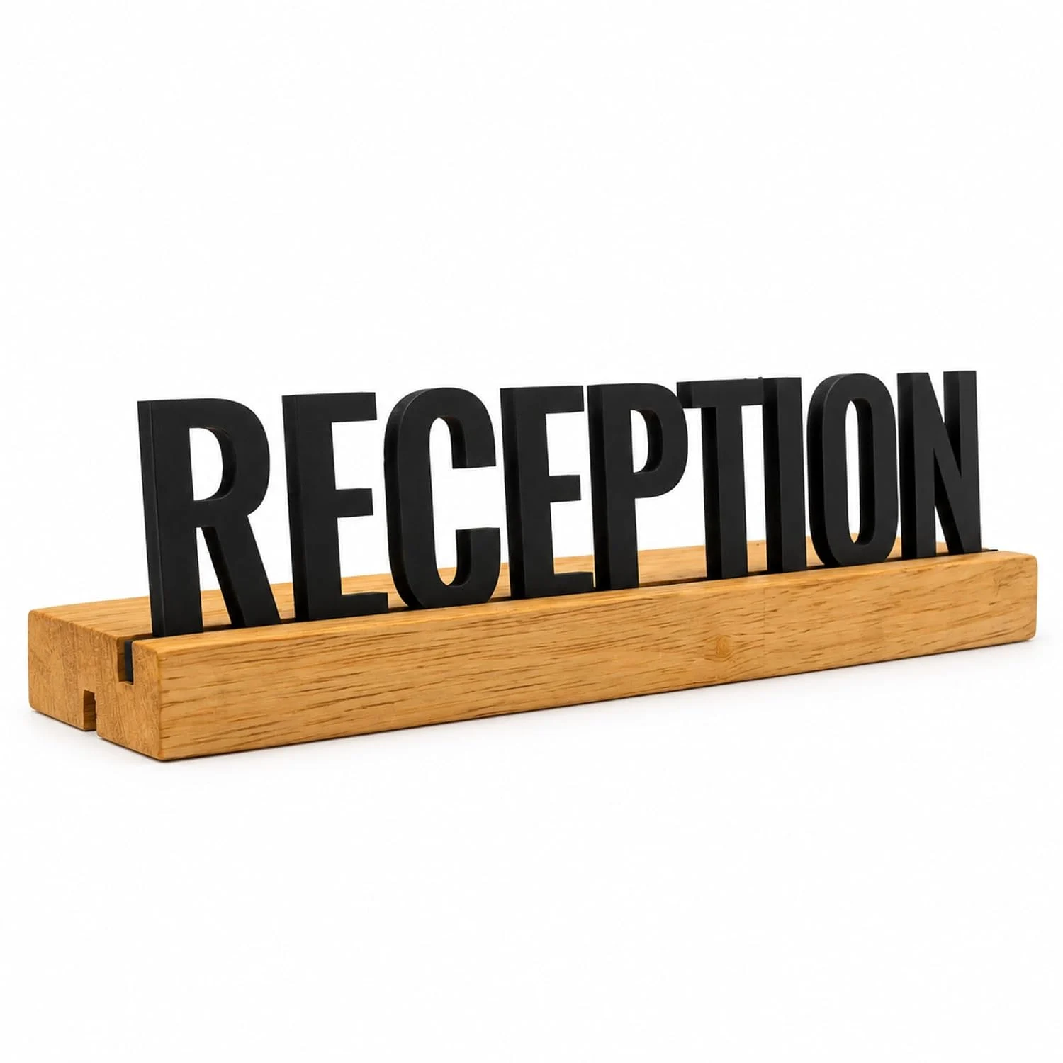 Reception Wooden Desk Sign – Office, Clinic & Hotel – photo 6