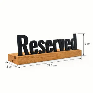 Reserved wooden table sign – photo 3
