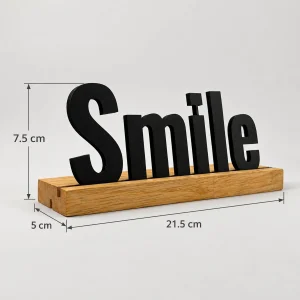 Smile wooden table sign – photo 3