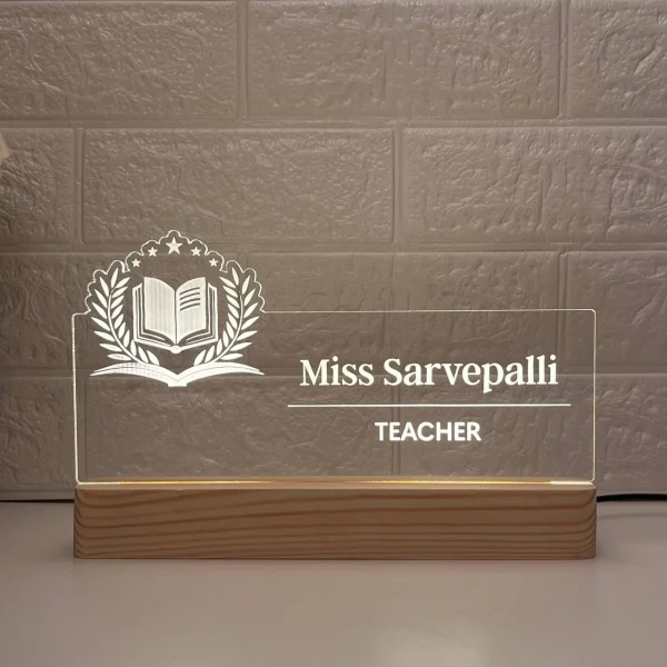 Name lamp for teachers