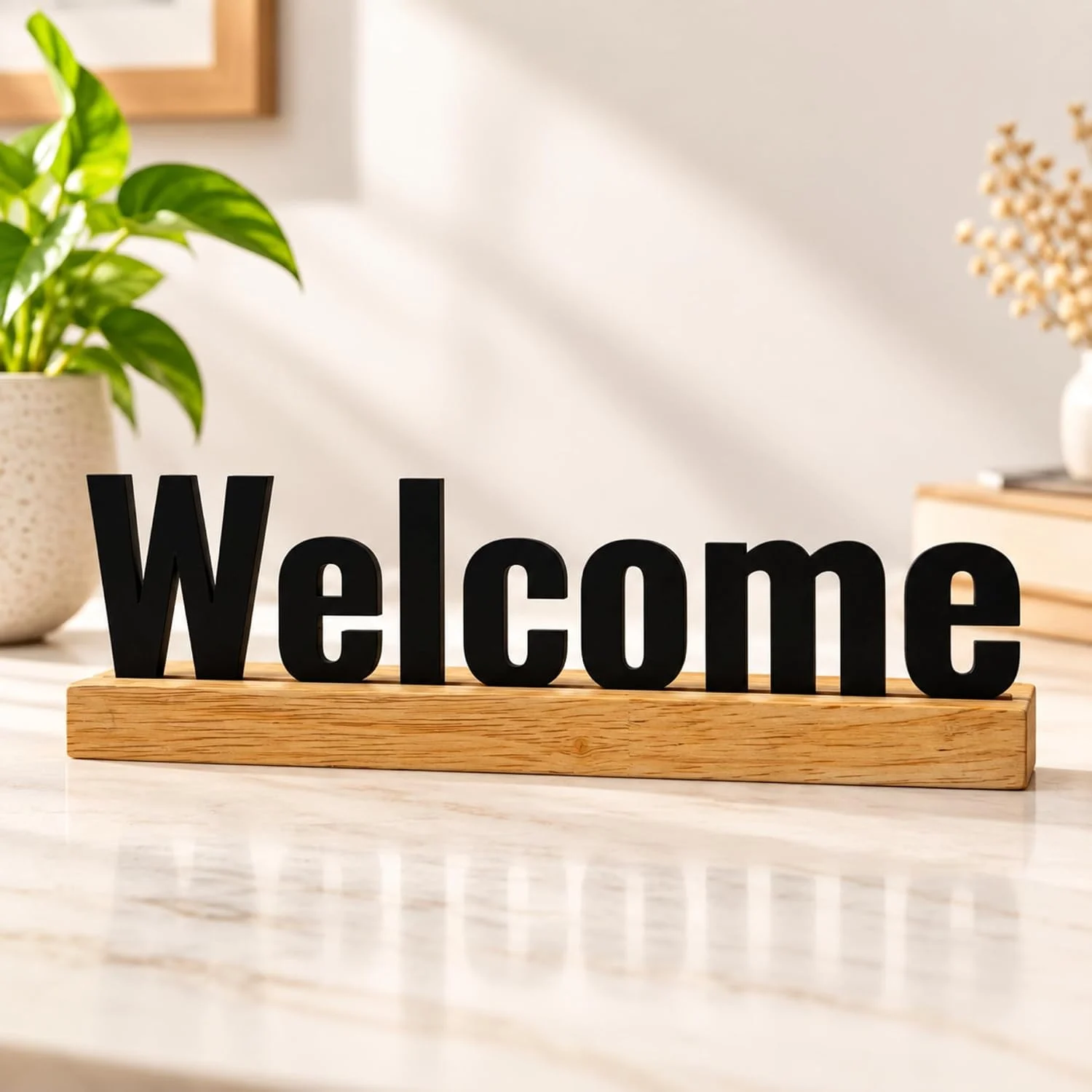 Welcome Wooden Table Sign – Entrance Decor – photo 2